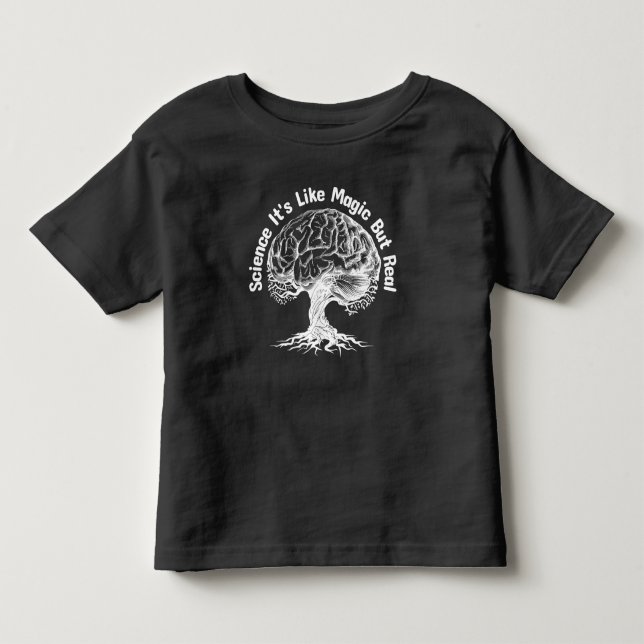 Camiseta ciência é como mágica mas real (Frente)