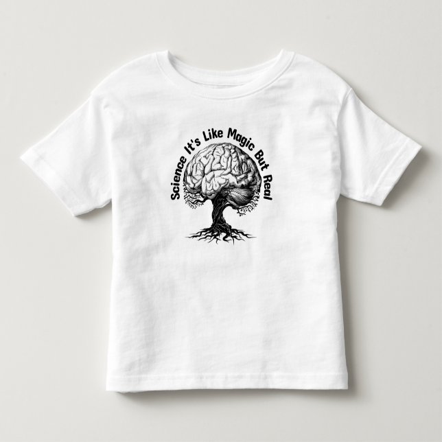 Camiseta ciência é como mágica mas real (Frente)