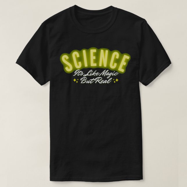 Camiseta Ciência é como mágica mas real (Frente do Design)