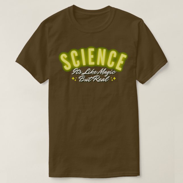 Camiseta Ciência é como mágica, mas real 2 (Frente do Design)