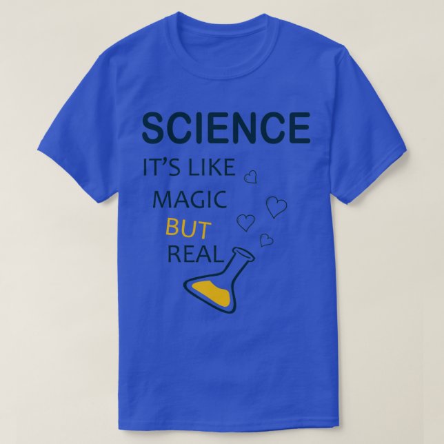 Camiseta ciência é como mágica, mas real 8 (Frente do Design)