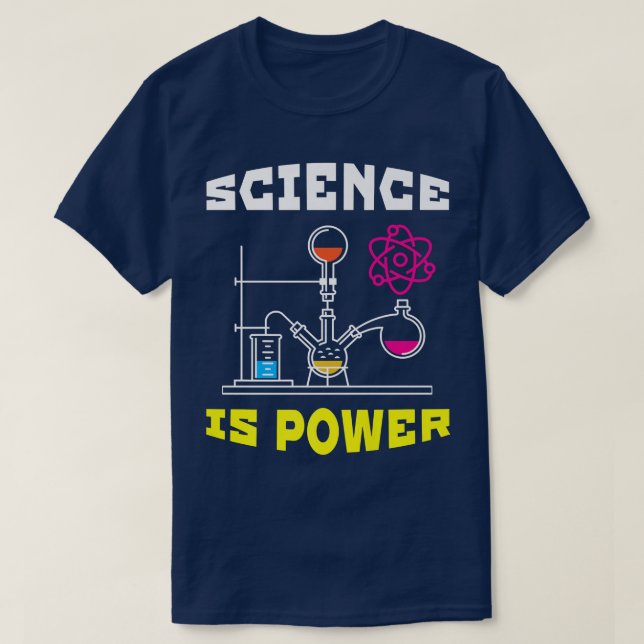 Camiseta Ciência É Engraçada Pelo Poder Para Homens E Mulhe (Frente do Design)