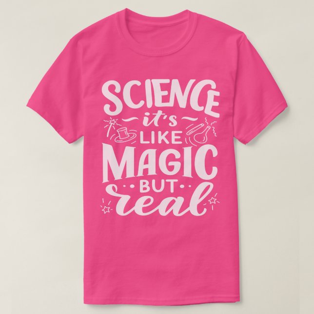 Camiseta Ciência É Magia Mas Real 1 (Frente do Design)