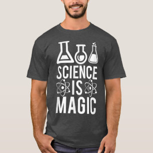 Camiseta Ciência é magia Química Biologia Física