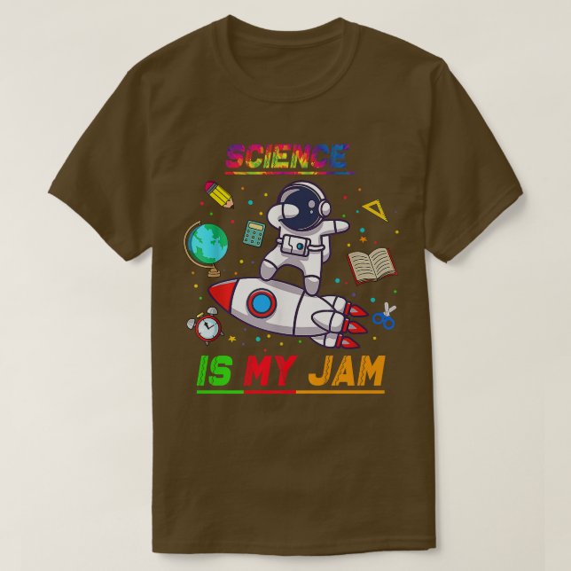 Camiseta Ciência é meu astronauta de volta à escola (Frente do Design)