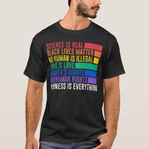 Camiseta Ciência é Real Black Lives Importam Direitos das M