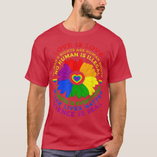 Camiseta Ciência é real O Arco-Íris de girassol vive preto