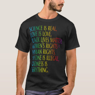 Camiseta Ciência é verdadeira gentileza é tudo amor