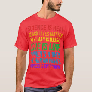 Camiseta Ciência é vida negra real amor matéria Orgulho gay