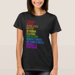 Camiseta Ciência é vida negra real importando as mulheres
