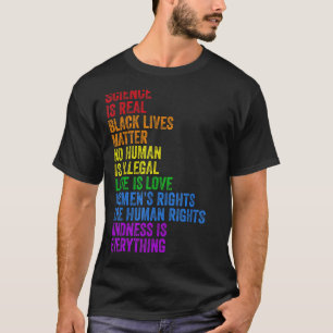 Camiseta Ciência é vida negra real importando as mulheres
