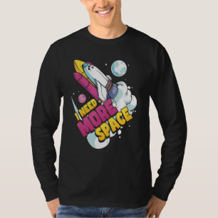 Camiseta Ciência Espacial Astronomia Preciso de Mais Espaço
