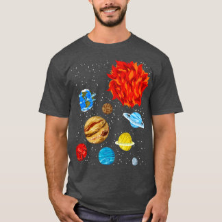 Camiseta Ciência espacial Planetas Astronautas do Universo 