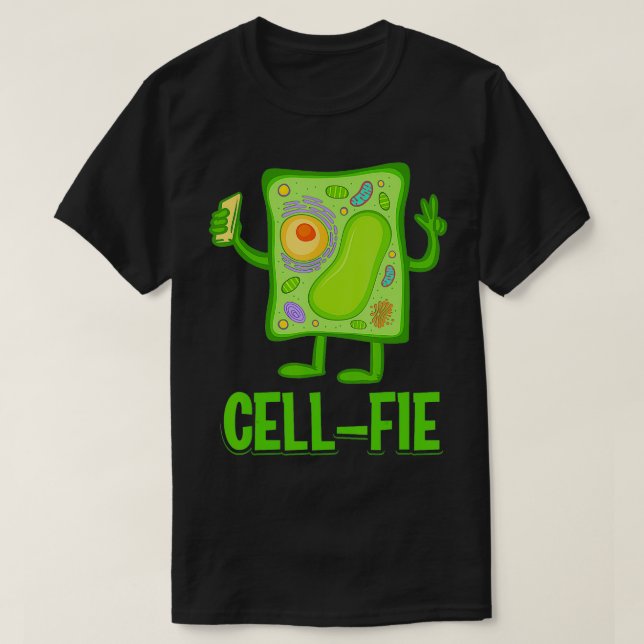 Camiseta Ciência - Gráfico Celular Fie Selfie Professor de  (Frente do Design)
