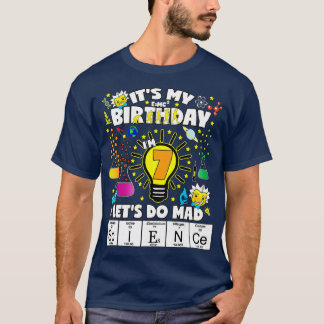 Camiseta Ciência heme de aniversário de 7 anos Faremos ciên