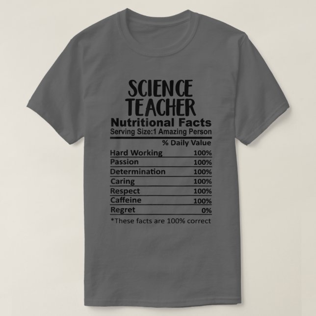 Camiseta Ciência Professora Nutrição Fala Engraçado (Frente do Design)