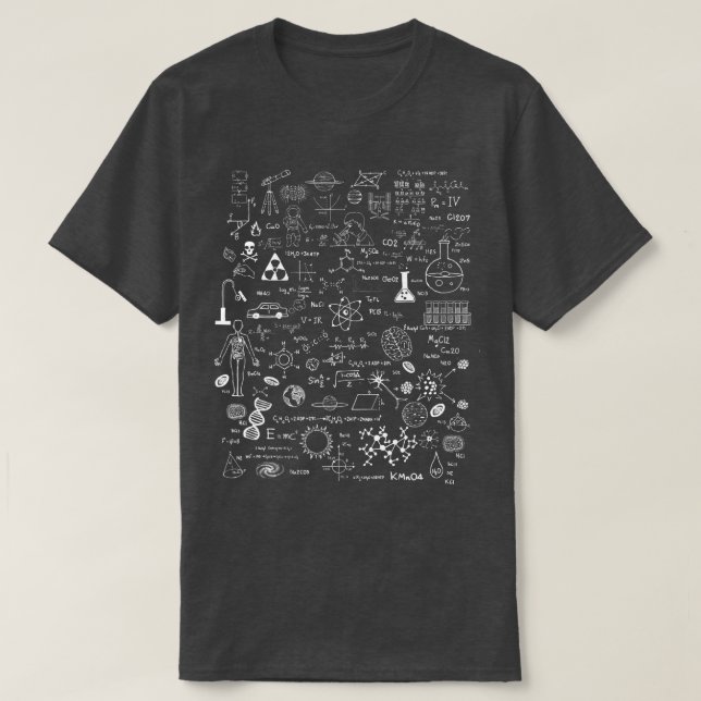 Camiseta Ciência Química Física de Matemática Biologia Astr (Frente do Design)