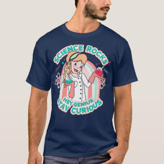 Camiseta Ciência rochosa Menina Cientista
