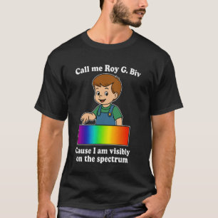 Camiseta Ciências das Cores do Espectro do Arco-íris, Autis