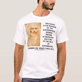 Camiseta Ciências matemáticas dos mecânicos de Leonardo da