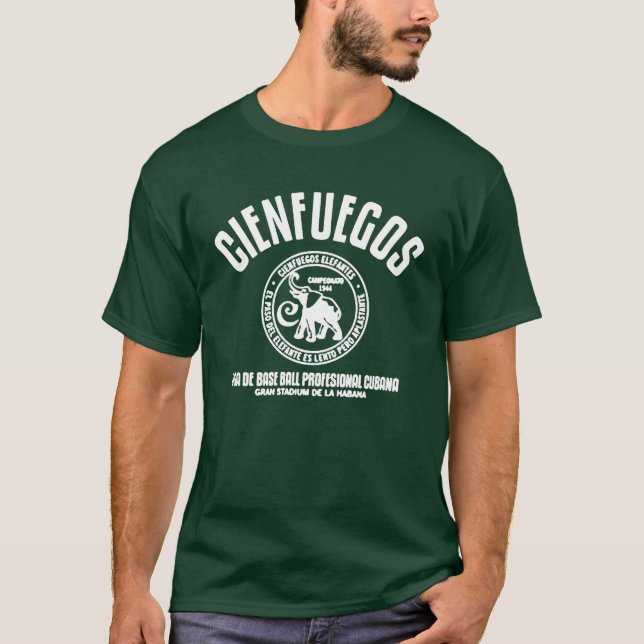 Camiseta Cienfuego Elefantes em letras brancas (Frente)