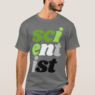 Camiseta cientista aromântico vertical no bordo 1