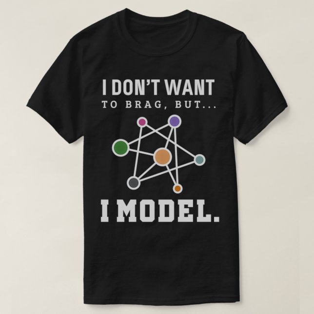 Camiseta Cientista de Computação Engraçado do Modelo de Ciê (Frente do Design)