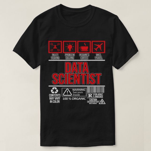 Camiseta Cientista de Dados Fata Ciência da Computação de A (Frente do Design)