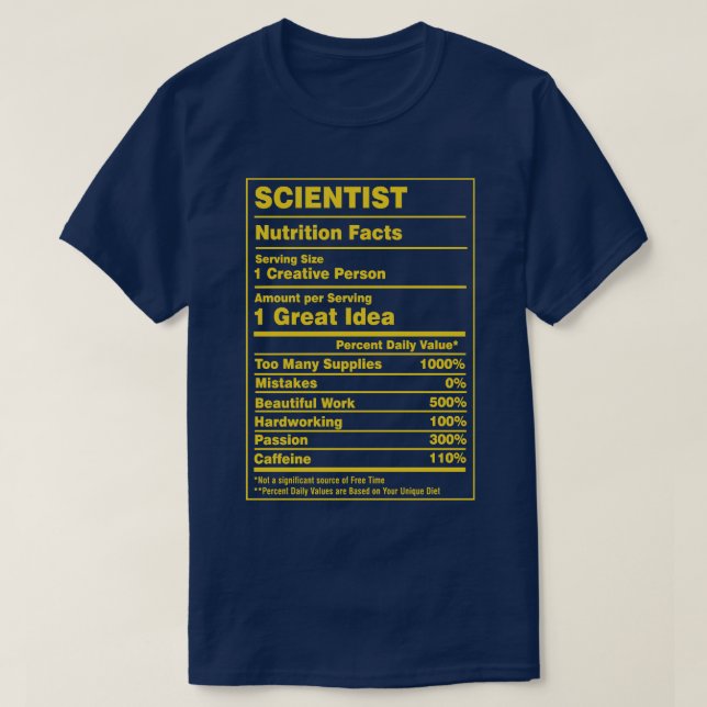 Camiseta Cientista de Fatos Nutricionais (Frente do Design)