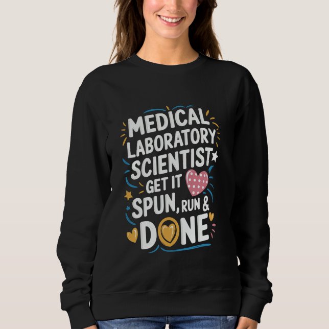 Camiseta Cientista de Laboratório Médico Faça Girar, Execut (Frente)