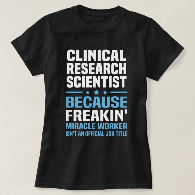 Camiseta Cientista de Pesquisa Clínica (Frente do Design)