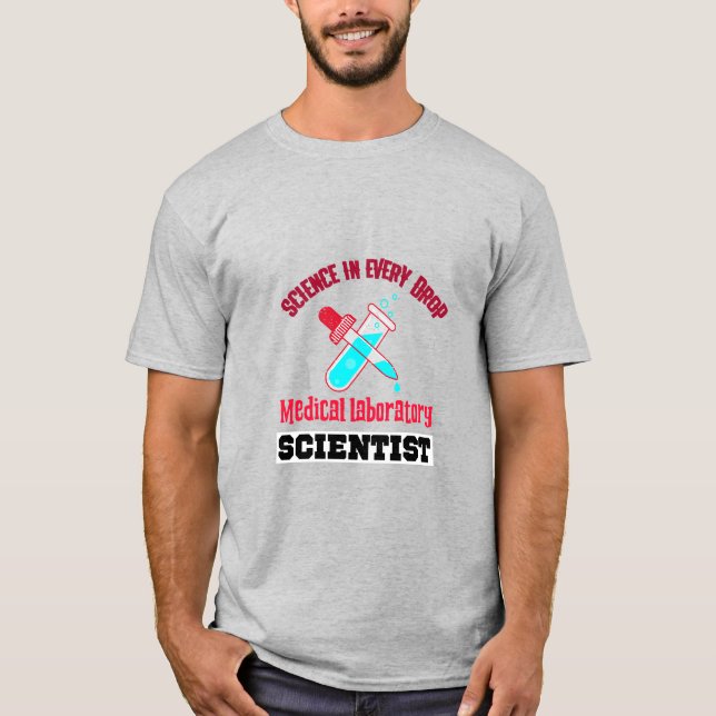 Camiseta Cientista do laboratório médico. (Frente)