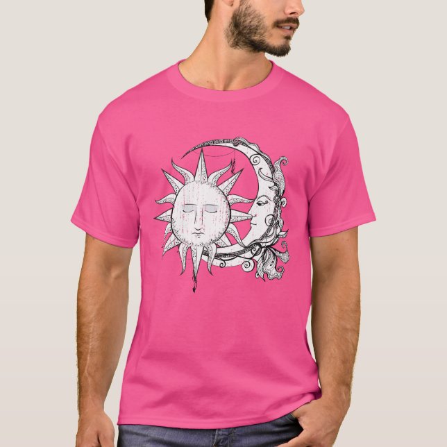 Camiseta Cientista Espacial Corpo Celeste Sol Lua Estrelas  (Frente)
