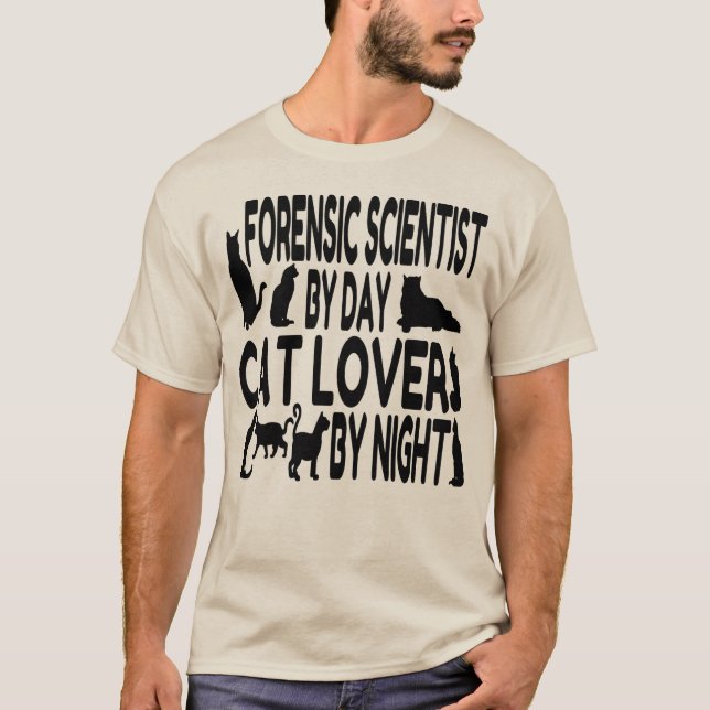 Camiseta Cientista Forense Cat Lover (Frente)
