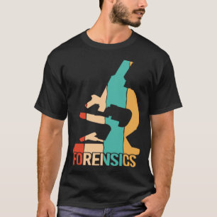 Camiseta Cientista forense da ciência forense digital Retro