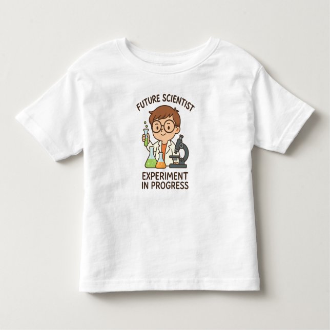 Camiseta Cientista Futuro - Experiência em Andamento (Frente)
