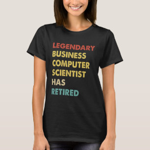Camiseta Cientista Lendário de Computador de Negócios Retró