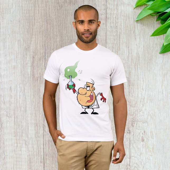 Camiseta Cientista Louco Segurando Frasco Borbulhante Ciênc (Criador carregado)