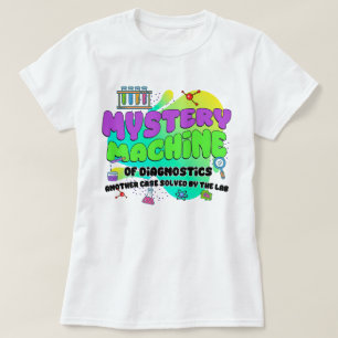 Camiseta Cientista Médico do Mysterine Machine Diagnostics 