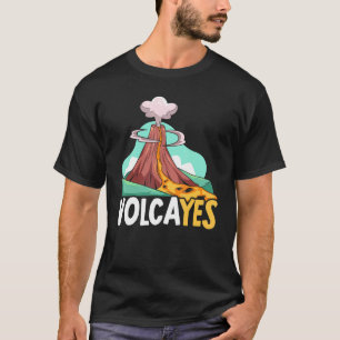 Camiseta Cientista vulcânico Geológico da Ciência da Terra
