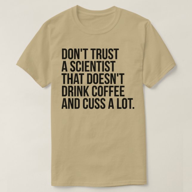 Camiseta cientista xingou muito (Frente do Design)