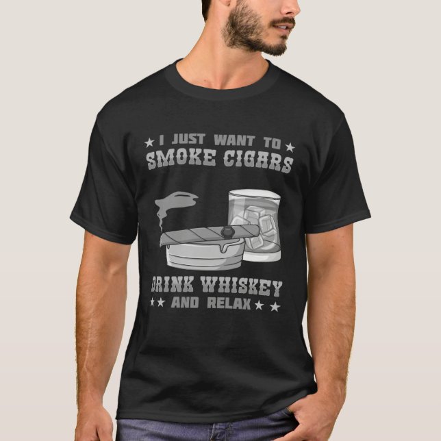 Camiseta Cigar Smoker Smoking Quotes   1 (Frente)