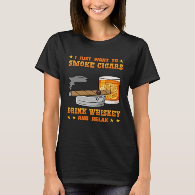 Camiseta Cigar Smoker Smoking Quotes   3 (Frente)