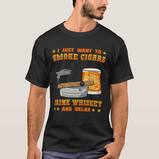 Camiseta Cigar Smoker Smoking Quotes   3 (Frente)