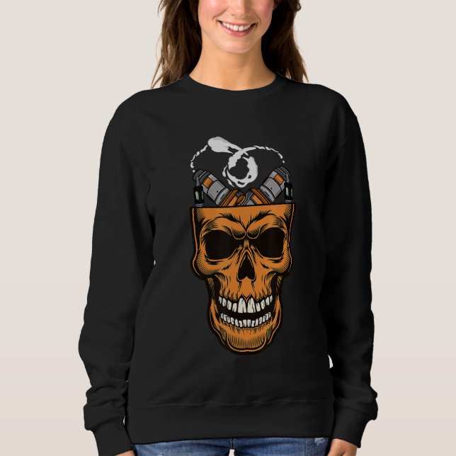 Camiseta Cigarro eletrônico Gothic Skull com MODs e Tanques (Frente)