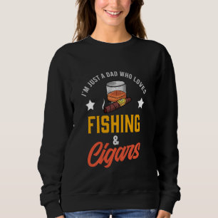 Camiseta Cigarro Fumador Pescador Padre Cigar Fumando Peixe