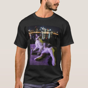 Camiseta Cigarro Gato Engraçado Fumar Gato Estúpido Bra