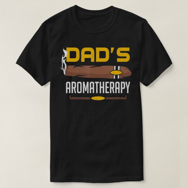 Camiseta Cigarro Homens Fumando Pai Aromaterapia Whisky (Frente do Design)