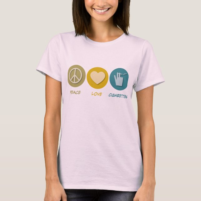 Camiseta Cigarros de Paz e Amor (Frente)
