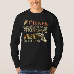 Camiseta Cigarros Resolveram Todos Os Meus Problemas Whiske